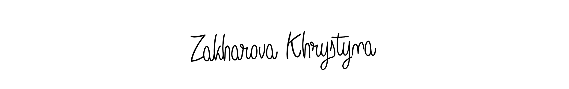 if you are searching for the best signature style for your name Zakharova Khrystyna. so please give up your signature search. here we have designed multiple signature styles  using Angelique-Rose-font-FFP. Zakharova Khrystyna signature style 5 images and pictures png