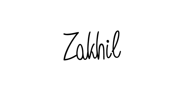 Create a beautiful signature design for name Zakhil. With this signature (Angelique-Rose-font-FFP) fonts, you can make a handwritten signature for free. Zakhil signature style 5 images and pictures png