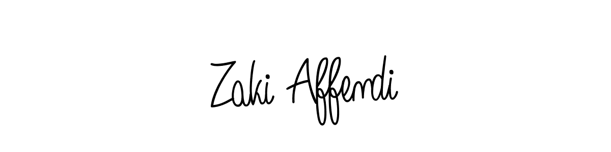 Zaki Affendi stylish signature style. Best Handwritten Sign (Angelique-Rose-font-FFP) for my name. Handwritten Signature Collection Ideas for my name Zaki Affendi. Zaki Affendi signature style 5 images and pictures png
