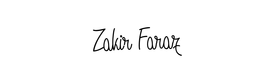 Zakir Faraz stylish signature style. Best Handwritten Sign (Angelique-Rose-font-FFP) for my name. Handwritten Signature Collection Ideas for my name Zakir Faraz. Zakir Faraz signature style 5 images and pictures png