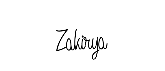 Create a beautiful signature design for name Zakirya. With this signature (Angelique-Rose-font-FFP) fonts, you can make a handwritten signature for free. Zakirya signature style 5 images and pictures png