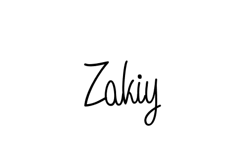Use a signature maker to create a handwritten signature online. With this signature software, you can design (Angelique-Rose-font-FFP) your own signature for name Zakiy. Zakiy signature style 5 images and pictures png