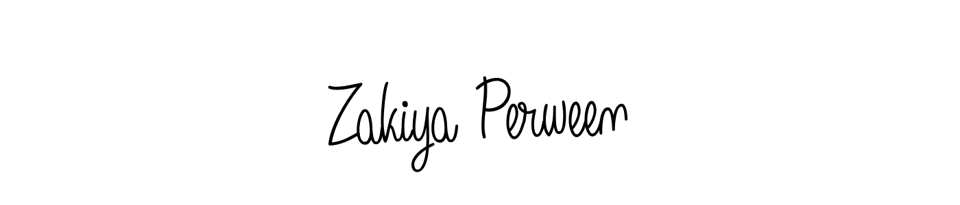 Design your own signature with our free online signature maker. With this signature software, you can create a handwritten (Angelique-Rose-font-FFP) signature for name Zakiya Perween. Zakiya Perween signature style 5 images and pictures png