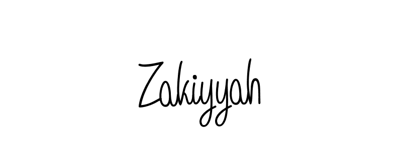 Make a beautiful signature design for name Zakiyyah. With this signature (Angelique-Rose-font-FFP) style, you can create a handwritten signature for free. Zakiyyah signature style 5 images and pictures png