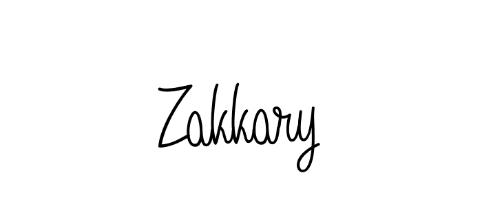 Make a beautiful signature design for name Zakkary. With this signature (Angelique-Rose-font-FFP) style, you can create a handwritten signature for free. Zakkary signature style 5 images and pictures png