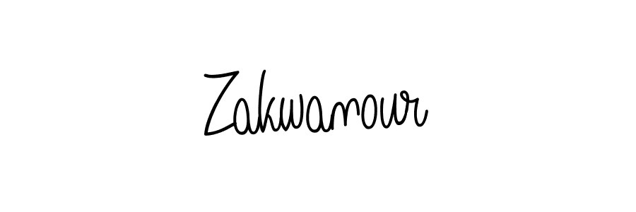 Make a beautiful signature design for name Zakwanour. With this signature (Angelique-Rose-font-FFP) style, you can create a handwritten signature for free. Zakwanour signature style 5 images and pictures png