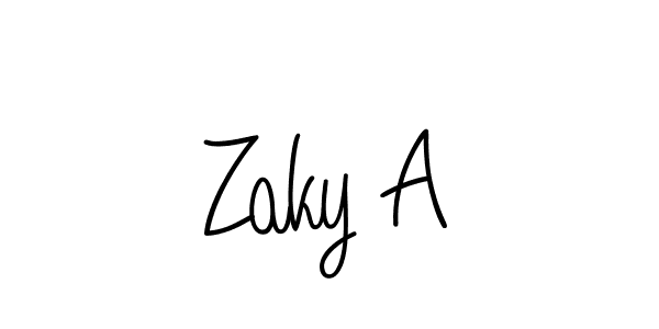 Once you've used our free online signature maker to create your best signature Angelique-Rose-font-FFP style, it's time to enjoy all of the benefits that Zaky A name signing documents. Zaky A signature style 5 images and pictures png