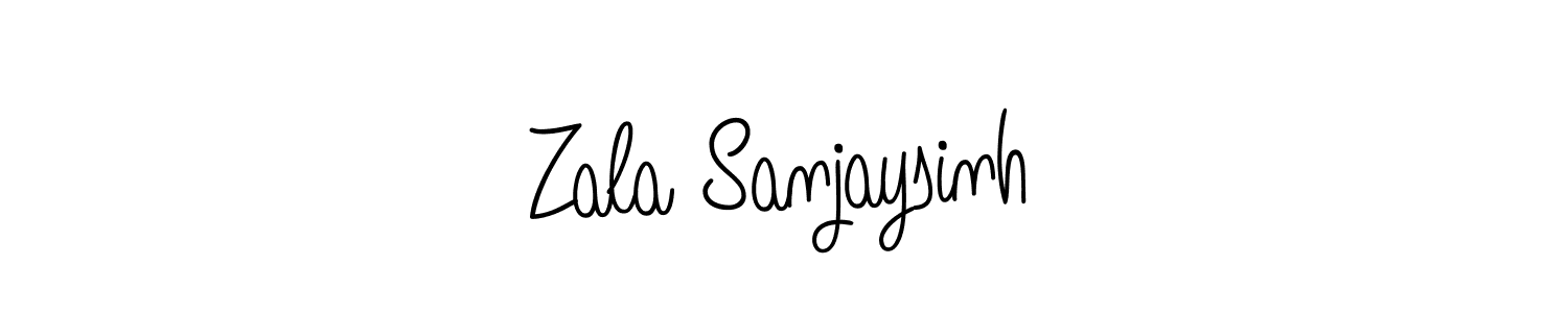 Design your own signature with our free online signature maker. With this signature software, you can create a handwritten (Angelique-Rose-font-FFP) signature for name Zala Sanjaysinh. Zala Sanjaysinh signature style 5 images and pictures png