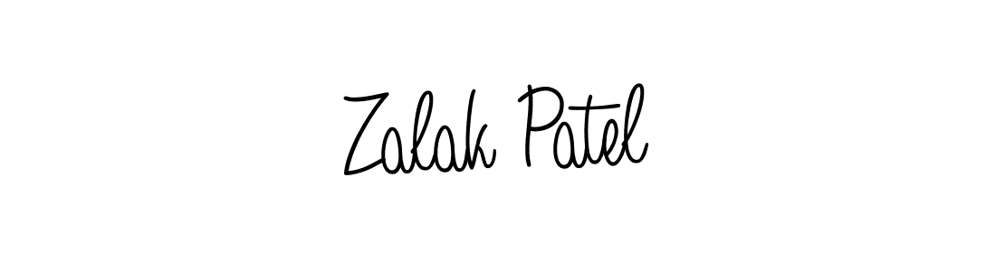The best way (Angelique-Rose-font-FFP) to make a short signature is to pick only two or three words in your name. The name Zalak Patel include a total of six letters. For converting this name. Zalak Patel signature style 5 images and pictures png