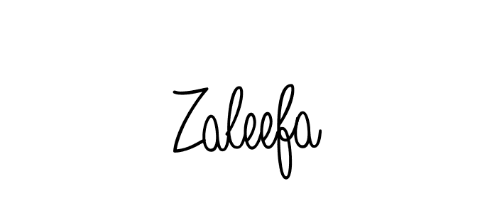 Make a beautiful signature design for name Zaleefa. With this signature (Angelique-Rose-font-FFP) style, you can create a handwritten signature for free. Zaleefa signature style 5 images and pictures png