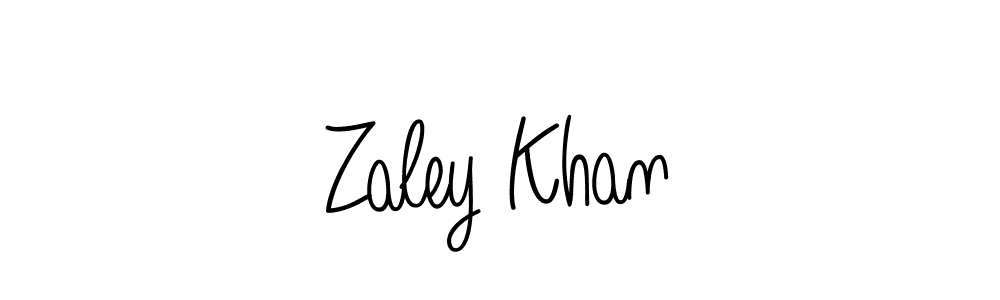 How to make Zaley Khan name signature. Use Angelique-Rose-font-FFP style for creating short signs online. This is the latest handwritten sign. Zaley Khan signature style 5 images and pictures png