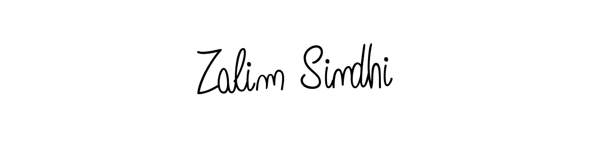 Use a signature maker to create a handwritten signature online. With this signature software, you can design (Angelique-Rose-font-FFP) your own signature for name Zalim Sindhi. Zalim Sindhi signature style 5 images and pictures png