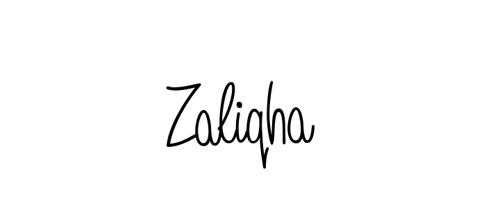 Use a signature maker to create a handwritten signature online. With this signature software, you can design (Angelique-Rose-font-FFP) your own signature for name Zaliqha. Zaliqha signature style 5 images and pictures png