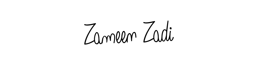 Zameen Zadi stylish signature style. Best Handwritten Sign (Angelique-Rose-font-FFP) for my name. Handwritten Signature Collection Ideas for my name Zameen Zadi. Zameen Zadi signature style 5 images and pictures png
