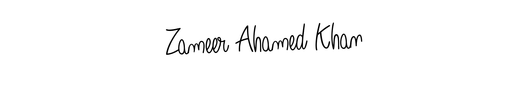 Use a signature maker to create a handwritten signature online. With this signature software, you can design (Angelique-Rose-font-FFP) your own signature for name Zameer Ahamed Khan. Zameer Ahamed Khan signature style 5 images and pictures png
