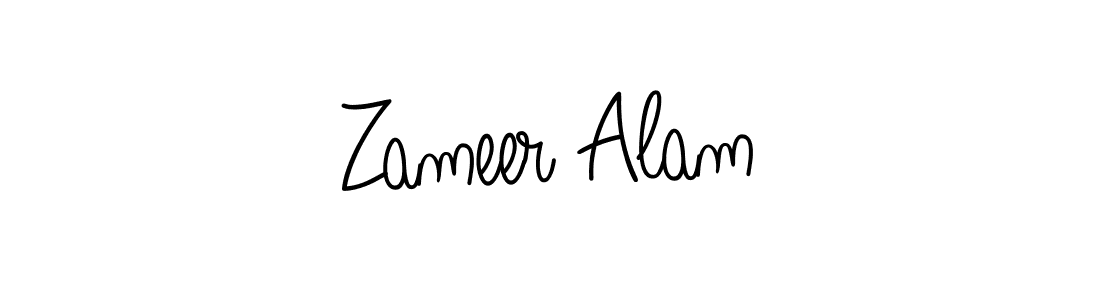 Create a beautiful signature design for name Zameer Alam. With this signature (Angelique-Rose-font-FFP) fonts, you can make a handwritten signature for free. Zameer Alam signature style 5 images and pictures png