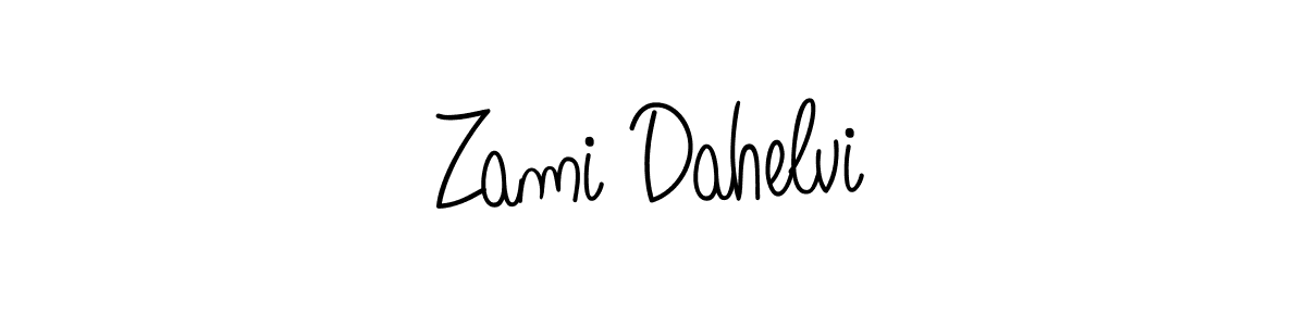 The best way (Angelique-Rose-font-FFP) to make a short signature is to pick only two or three words in your name. The name Zami Dahelvi include a total of six letters. For converting this name. Zami Dahelvi signature style 5 images and pictures png