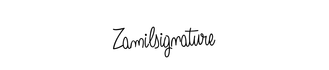 Create a beautiful signature design for name Zamilsignature. With this signature (Angelique-Rose-font-FFP) fonts, you can make a handwritten signature for free. Zamilsignature signature style 5 images and pictures png