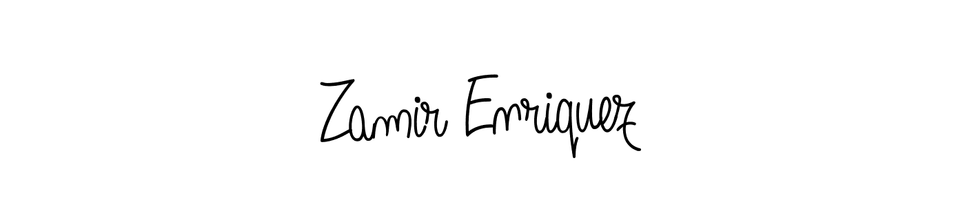 Design your own signature with our free online signature maker. With this signature software, you can create a handwritten (Angelique-Rose-font-FFP) signature for name Zamir Enriquez. Zamir Enriquez signature style 5 images and pictures png