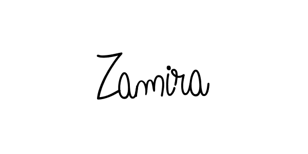 Use a signature maker to create a handwritten signature online. With this signature software, you can design (Angelique-Rose-font-FFP) your own signature for name Zamira. Zamira signature style 5 images and pictures png