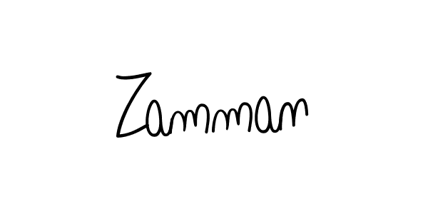Design your own signature with our free online signature maker. With this signature software, you can create a handwritten (Angelique-Rose-font-FFP) signature for name Zamman. Zamman signature style 5 images and pictures png