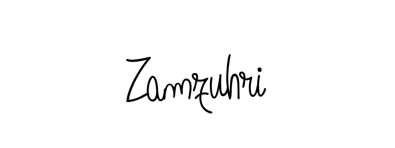 Use a signature maker to create a handwritten signature online. With this signature software, you can design (Angelique-Rose-font-FFP) your own signature for name Zamzuhri. Zamzuhri signature style 5 images and pictures png