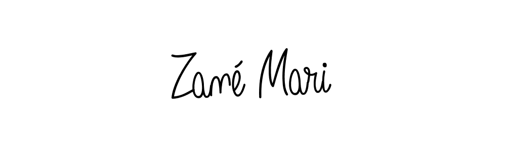 Make a beautiful signature design for name Zané Mari. With this signature (Angelique-Rose-font-FFP) style, you can create a handwritten signature for free. Zané Mari signature style 5 images and pictures png