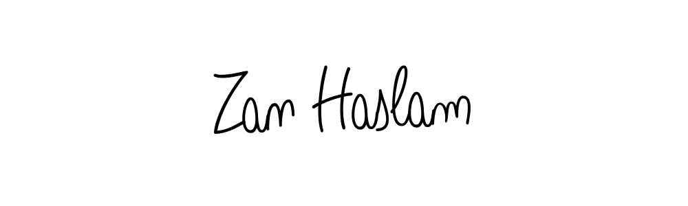 Make a beautiful signature design for name Zan Haslam. Use this online signature maker to create a handwritten signature for free. Zan Haslam signature style 5 images and pictures png