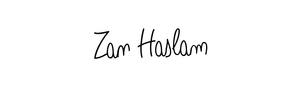 It looks lik you need a new signature style for name Zan Haslam. Design unique handwritten (Angelique-Rose-font-FFP) signature with our free signature maker in just a few clicks. Zan Haslam signature style 5 images and pictures png