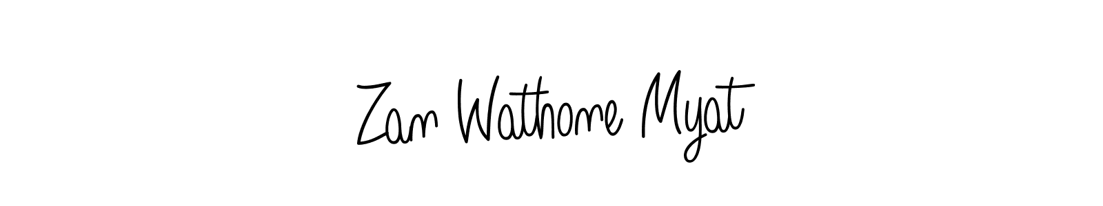 Check out images of Autograph of Zan Wathone Myat name. Actor Zan Wathone Myat Signature Style. Angelique-Rose-font-FFP is a professional sign style online. Zan Wathone Myat signature style 5 images and pictures png
