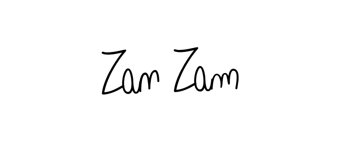 How to make Zan Zam name signature. Use Angelique-Rose-font-FFP style for creating short signs online. This is the latest handwritten sign. Zan Zam signature style 5 images and pictures png