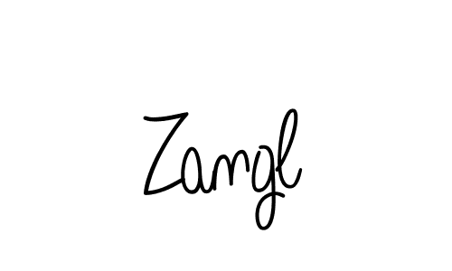 Make a beautiful signature design for name Zangl. With this signature (Angelique-Rose-font-FFP) style, you can create a handwritten signature for free. Zangl signature style 5 images and pictures png