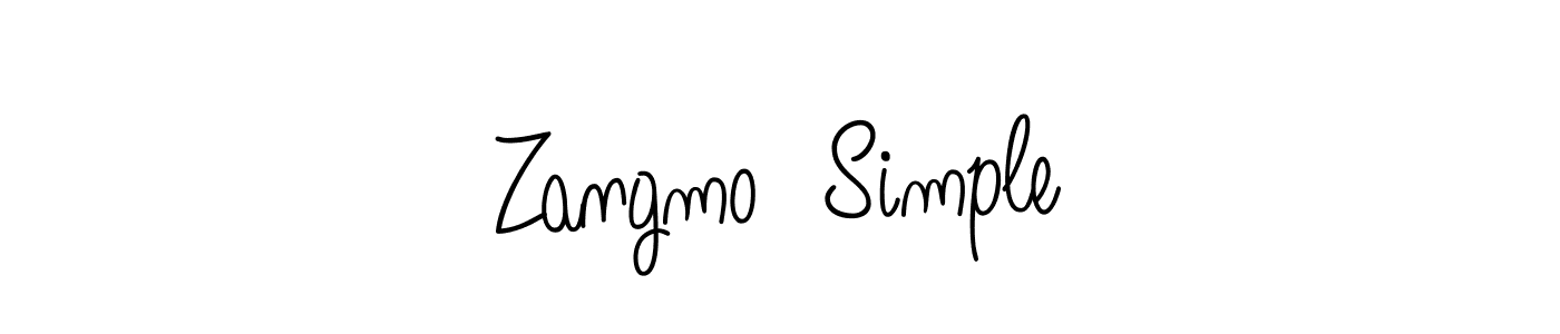 You should practise on your own different ways (Angelique-Rose-font-FFP) to write your name (Zangmo  Simple) in signature. don't let someone else do it for you. Zangmo  Simple signature style 5 images and pictures png