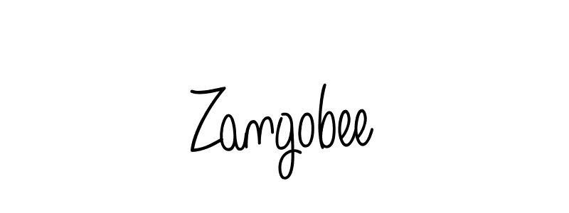 Zangobee stylish signature style. Best Handwritten Sign (Angelique-Rose-font-FFP) for my name. Handwritten Signature Collection Ideas for my name Zangobee. Zangobee signature style 5 images and pictures png