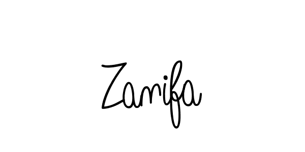 Design your own signature with our free online signature maker. With this signature software, you can create a handwritten (Angelique-Rose-font-FFP) signature for name Zanifa. Zanifa signature style 5 images and pictures png