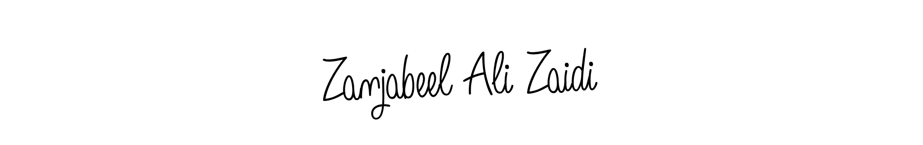 if you are searching for the best signature style for your name Zanjabeel Ali Zaidi. so please give up your signature search. here we have designed multiple signature styles  using Angelique-Rose-font-FFP. Zanjabeel Ali Zaidi signature style 5 images and pictures png