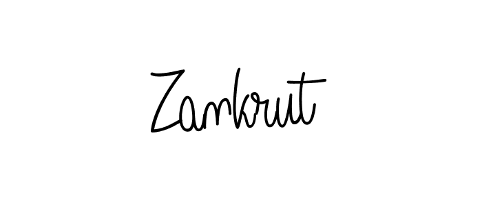 Make a beautiful signature design for name Zankrut. With this signature (Angelique-Rose-font-FFP) style, you can create a handwritten signature for free. Zankrut signature style 5 images and pictures png