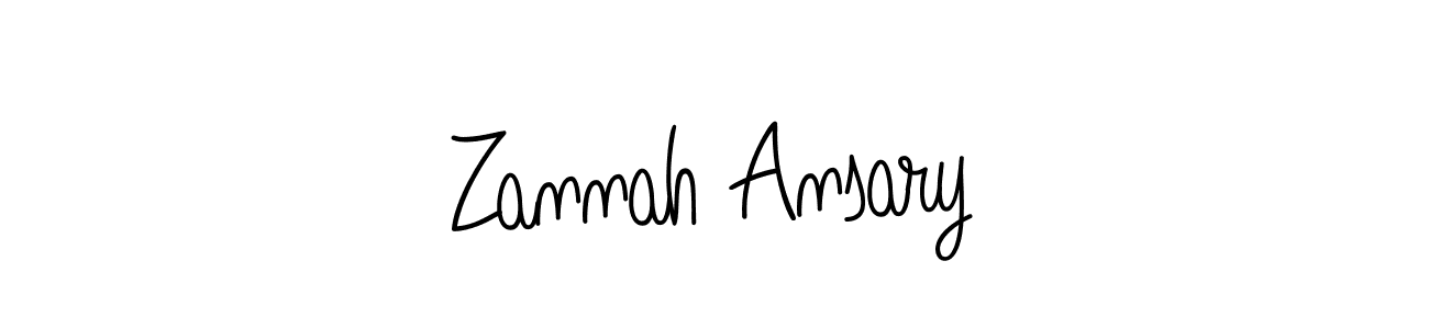 How to make Zannah Ansary name signature. Use Angelique-Rose-font-FFP style for creating short signs online. This is the latest handwritten sign. Zannah Ansary signature style 5 images and pictures png