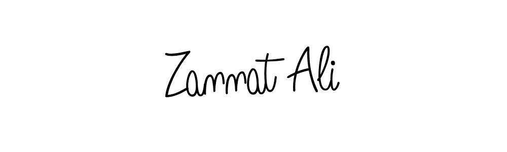 Make a beautiful signature design for name Zannat Ali. With this signature (Angelique-Rose-font-FFP) style, you can create a handwritten signature for free. Zannat Ali signature style 5 images and pictures png