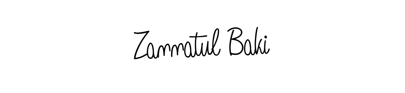 How to make Zannatul Baki name signature. Use Angelique-Rose-font-FFP style for creating short signs online. This is the latest handwritten sign. Zannatul Baki signature style 5 images and pictures png