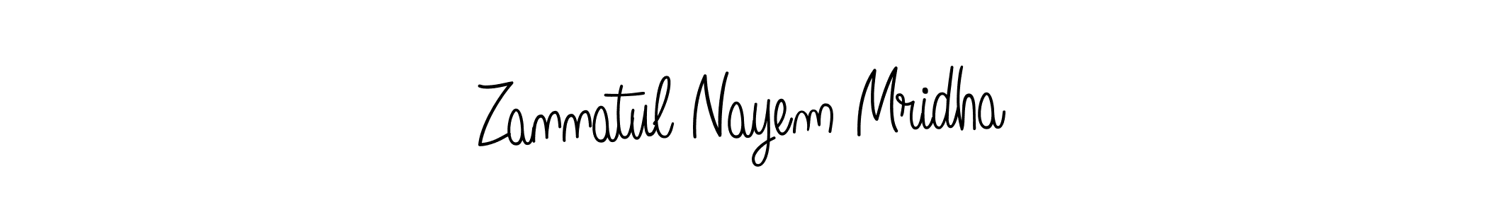 The best way (Angelique-Rose-font-FFP) to make a short signature is to pick only two or three words in your name. The name Zannatul Nayem Mridha include a total of six letters. For converting this name. Zannatul Nayem Mridha signature style 5 images and pictures png