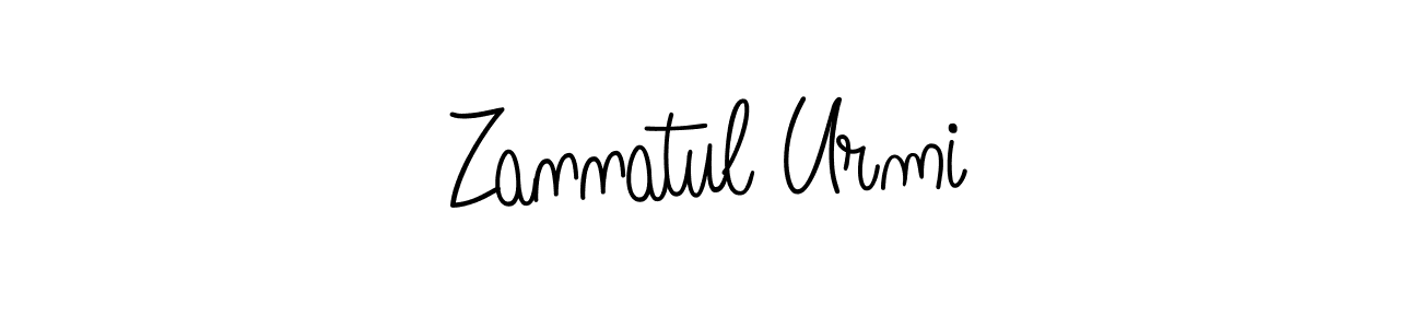 The best way (Angelique-Rose-font-FFP) to make a short signature is to pick only two or three words in your name. The name Zannatul Urmi include a total of six letters. For converting this name. Zannatul Urmi signature style 5 images and pictures png
