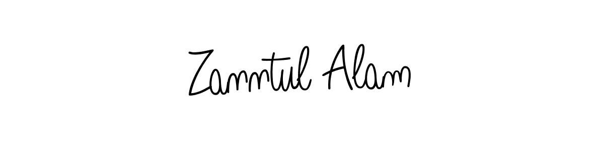 How to make Zanntul Alam signature? Angelique-Rose-font-FFP is a professional autograph style. Create handwritten signature for Zanntul Alam name. Zanntul Alam signature style 5 images and pictures png