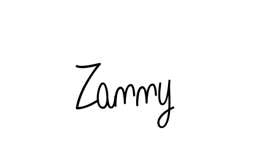 Create a beautiful signature design for name Zanny. With this signature (Angelique-Rose-font-FFP) fonts, you can make a handwritten signature for free. Zanny signature style 5 images and pictures png