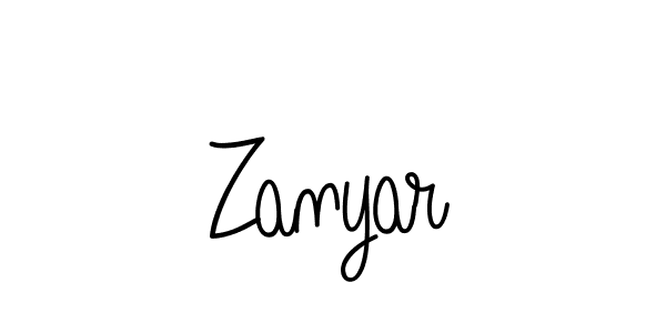 How to make Zanyar name signature. Use Angelique-Rose-font-FFP style for creating short signs online. This is the latest handwritten sign. Zanyar signature style 5 images and pictures png