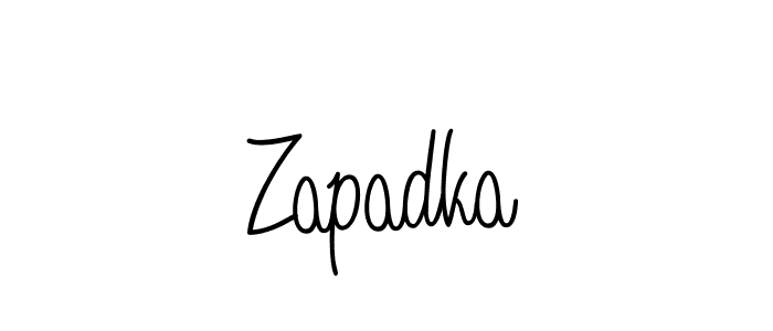 Zapadka stylish signature style. Best Handwritten Sign (Angelique-Rose-font-FFP) for my name. Handwritten Signature Collection Ideas for my name Zapadka. Zapadka signature style 5 images and pictures png