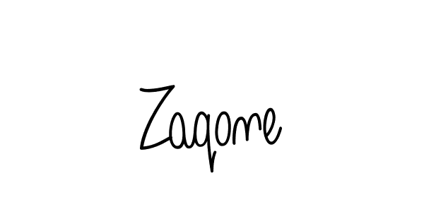 Zaqone stylish signature style. Best Handwritten Sign (Angelique-Rose-font-FFP) for my name. Handwritten Signature Collection Ideas for my name Zaqone. Zaqone signature style 5 images and pictures png