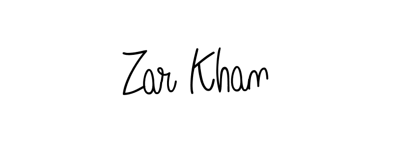 Zar Khan stylish signature style. Best Handwritten Sign (Angelique-Rose-font-FFP) for my name. Handwritten Signature Collection Ideas for my name Zar Khan. Zar Khan signature style 5 images and pictures png