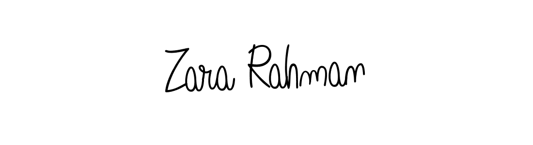 Create a beautiful signature design for name Zara Rahman. With this signature (Angelique-Rose-font-FFP) fonts, you can make a handwritten signature for free. Zara Rahman signature style 5 images and pictures png