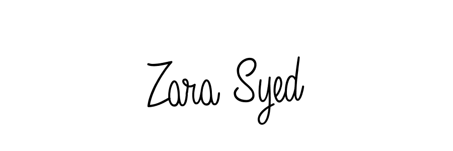 Design your own signature with our free online signature maker. With this signature software, you can create a handwritten (Angelique-Rose-font-FFP) signature for name Zara Syed. Zara Syed signature style 5 images and pictures png